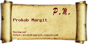 Prokob Margit névjegykártya
